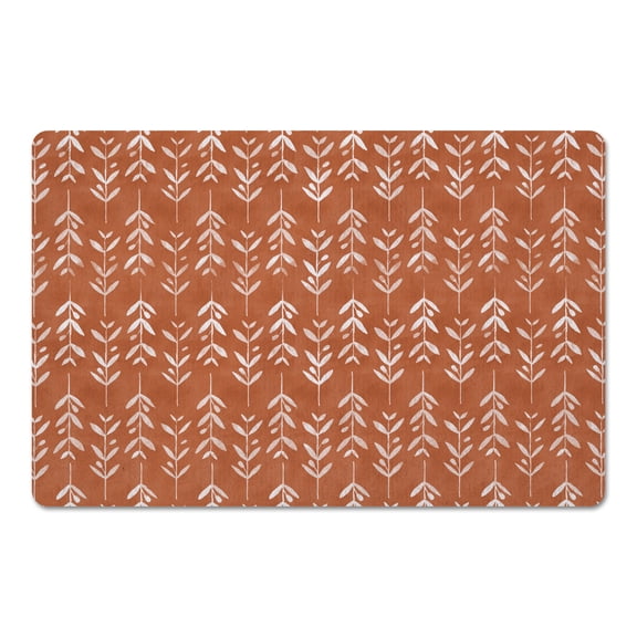 Creative Products Doodle Leaf Copper 27x18 Floor Mat
