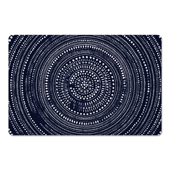 Creative Products Dot Circle Navy 27x18 Floor Mat