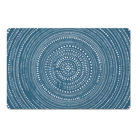 Creative Products Dot Circle Teal 27x18 Floor Mat