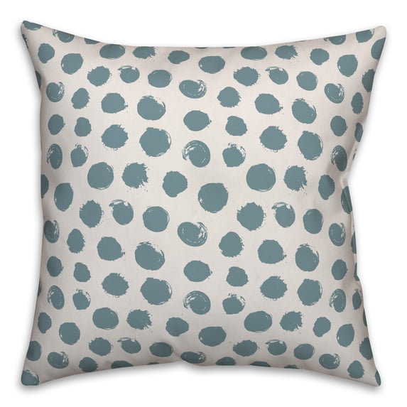 Creative Products Dots in Blue 16x16 Spun Poly Pillow