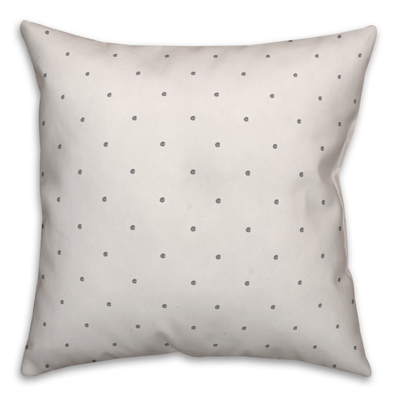 Creative Products Dots in Gray 16x16 Spun Poly Pillow