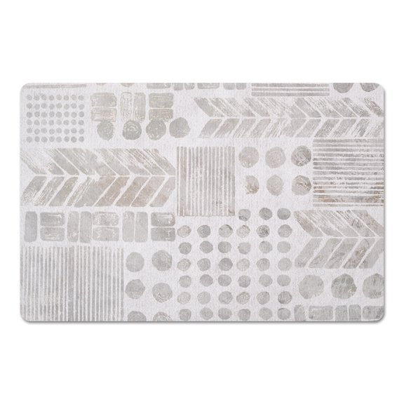 Creative Products Dotted Gray Dashes 27x18 Floor Mat