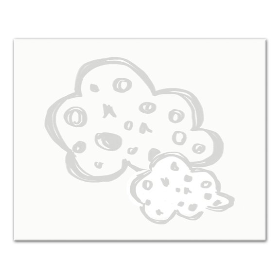 Creative Products Double Clouds Light Grey 20x16 Canvas Wall Art