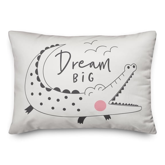 Creative Products Dream Big Alligator 14x20 Spun Poly Pillow