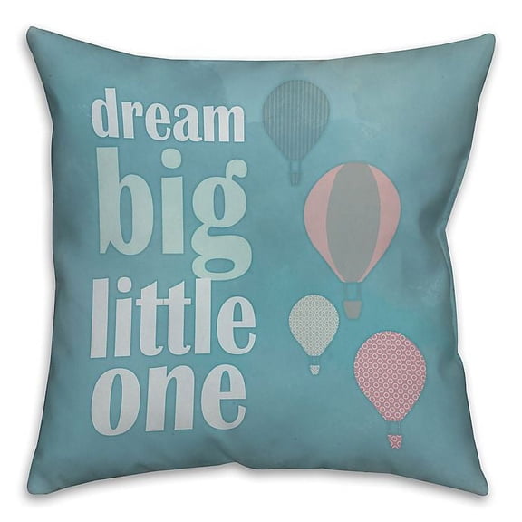 Creative Products Dream Big Little One Spun Polyester Throw Pillow - 18x18