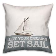 Creative Products Dreams Set Sail 16x16 Throw Pillow