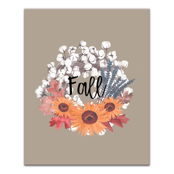 Creative Products Earthy Fall Wreath 16 x 20 Canvas Wall Art