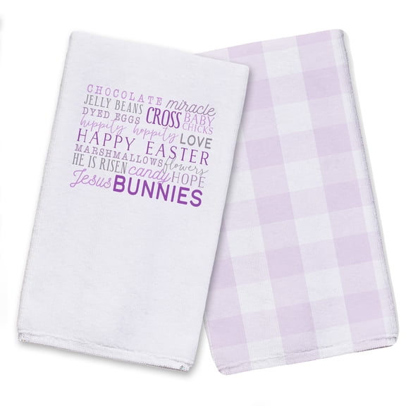 Creative Products Easter Day Words 16 x 25 Tea Towel Set of 2