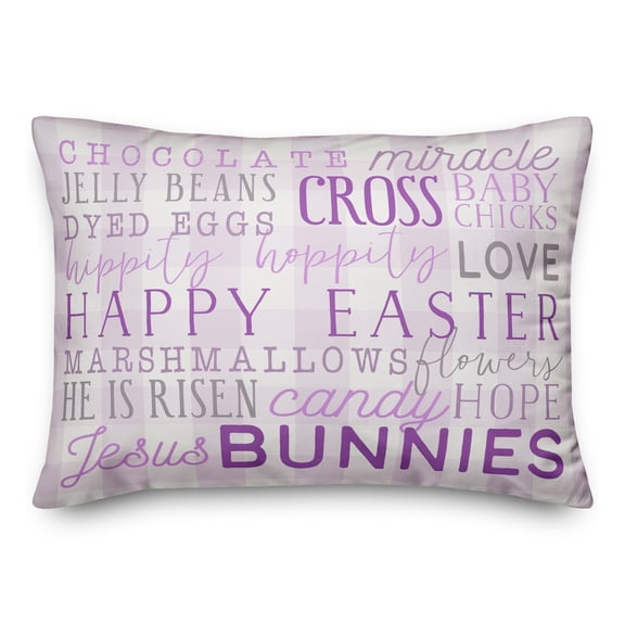 Creative Products Easter Day Words 20 x 14 Indoor / Outdoor Pillow