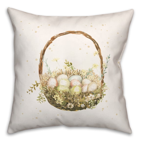 Creative Products Easter Egg Hunt Basket 18 x 18 Indoor / Outdoor Pillow