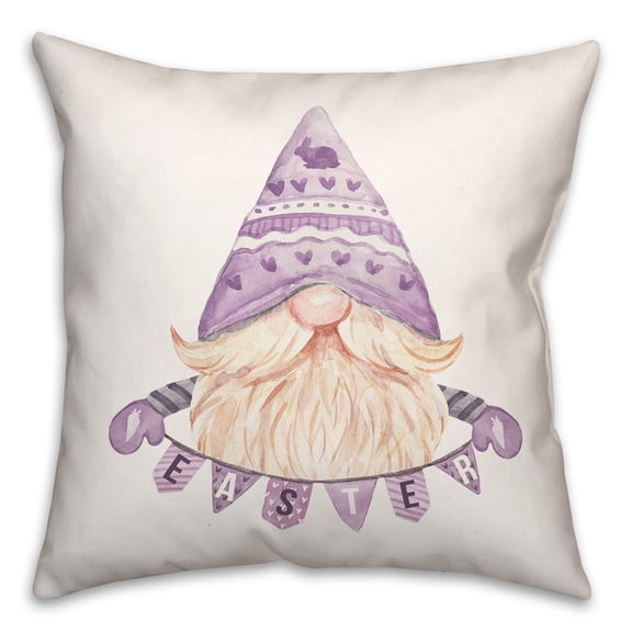 Creative Products Easter Gnome Banner 18 x 18 Indoor / Outdoor Pillow