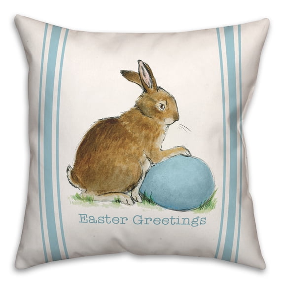 Creative Products Easter Greetings 18x18 Spun Poly Pillow