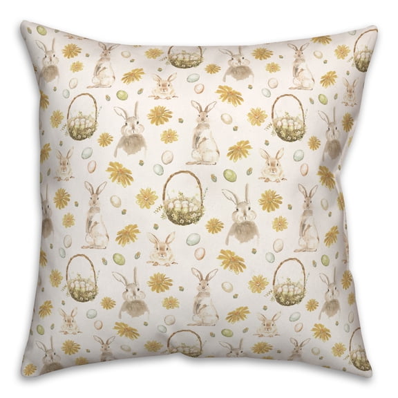 Creative Products Easter Greetings Pattern 18 x 18 Indoor / Outdoor Pillow
