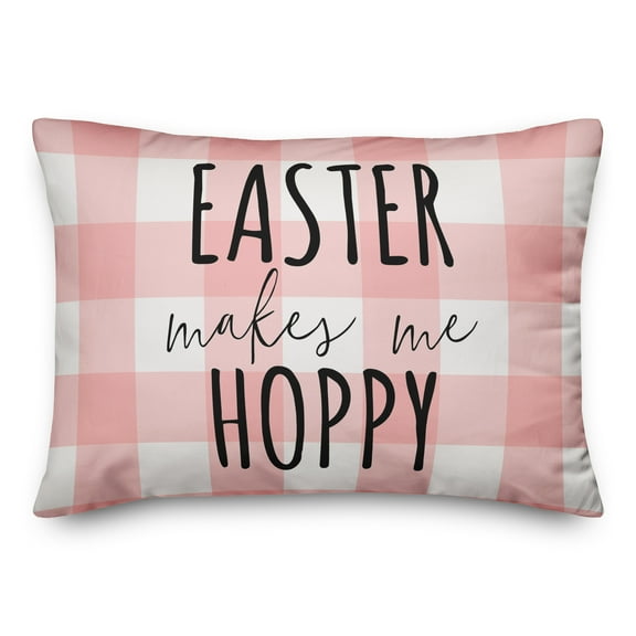 Creative Products Easter Makes Me Hoppy 14x20 Spun Poly Pillow