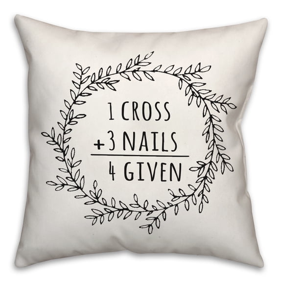 Creative Products Easter Math Wreath Pillow 1 16 x 16 Spun Poly Pillow