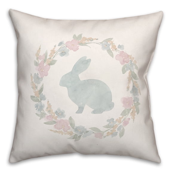 Creative Products Easter Wreath Pillow 1 16 x 16 Spun Poly Pillow