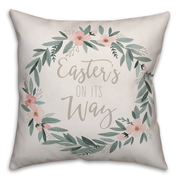 Creative Products Easter's on its Way 16x16 Spun Poly Pillow
