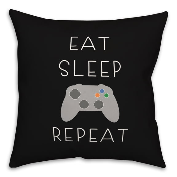 Creative Products Eat Sleep Game 18 x 18 Spun Poly Pillow