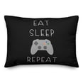 thumbnail image 1 of Creative Products Eat Sleep Game 20 x 14 Spun Poly Pillow, 1 of 3