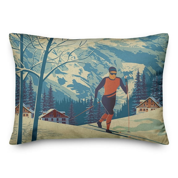 Creative Products Eat Sleep Ski Repeat 20 x 14 Spun Poly Pillow