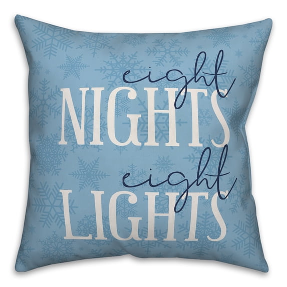 Creative Products Eight Nights Eight Lights 18x18 Spun Poly Pillow
