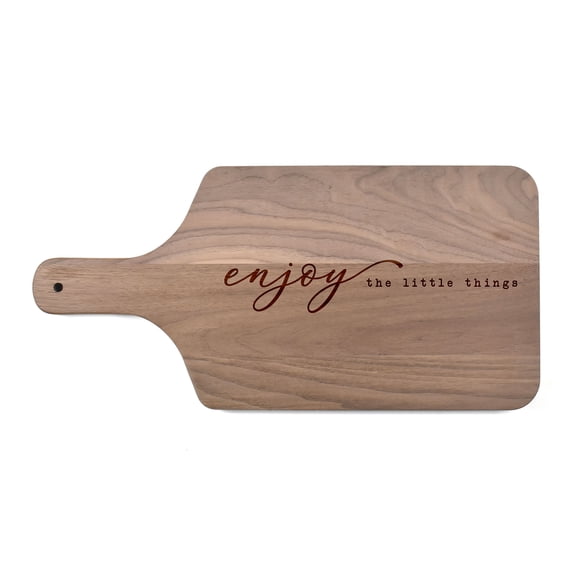 Creative Products Enjoy the Little Things 17 x 8 Walnut Paddle Cutting Board