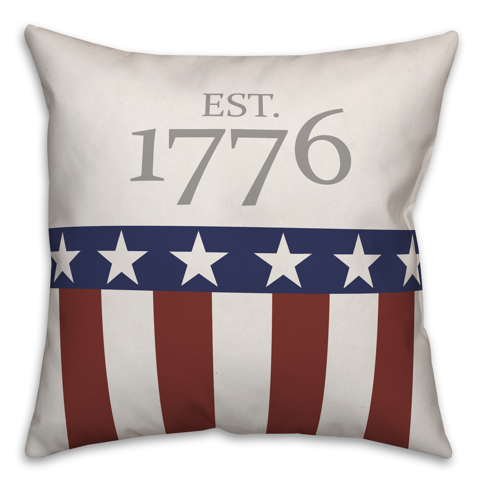 Creative Products Est. 1776 Stars and Stripes 16x16 Indoor / Outdoor Pillow