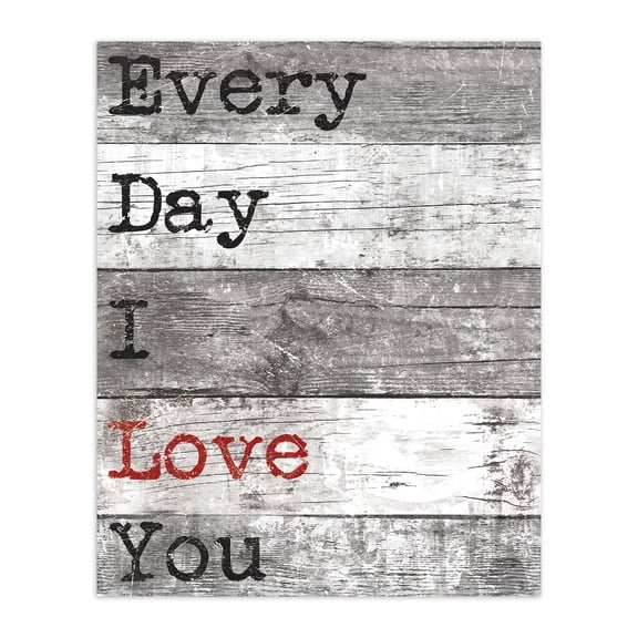 Creative Products Every Day Love 16x20 Canvas Wall Art