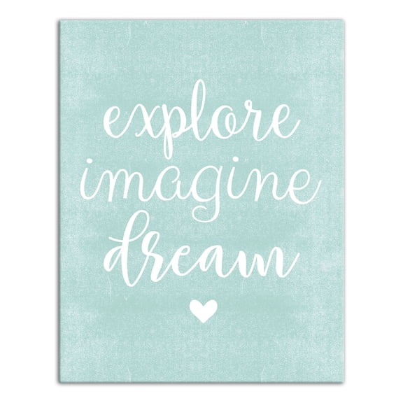 Creative Products Explore Imagine Dream 11x14 Canvas Wall Art