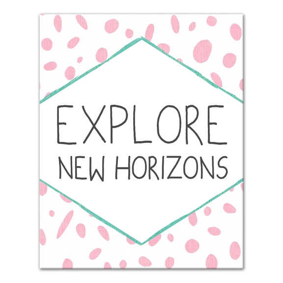 Creative Products Explore New Horizons Pink 8x10 Canvas Wall Art