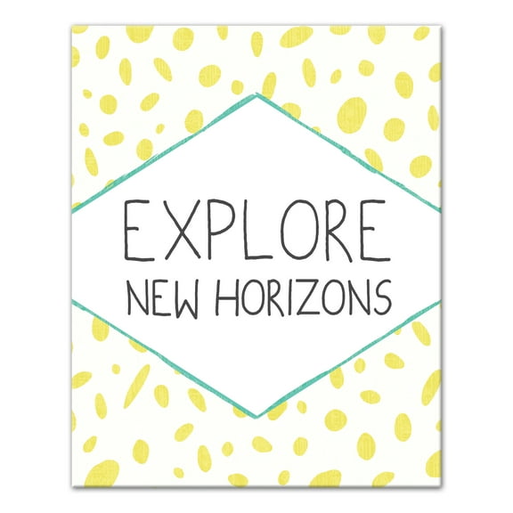 Creative Products Explore New Horizons Yellow 16x20 Canvas Wall Art