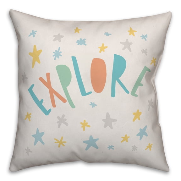 Creative Products Explore Stars 16x16 Spun Poly Pillow