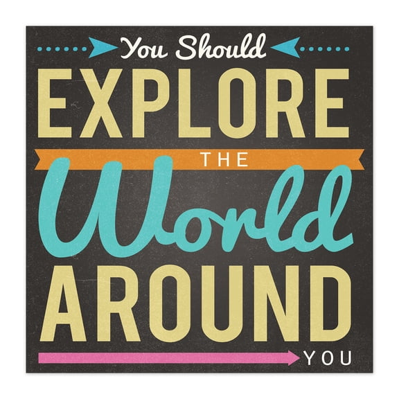 Creative Products Explore World 20x20 Canvas Wall Art