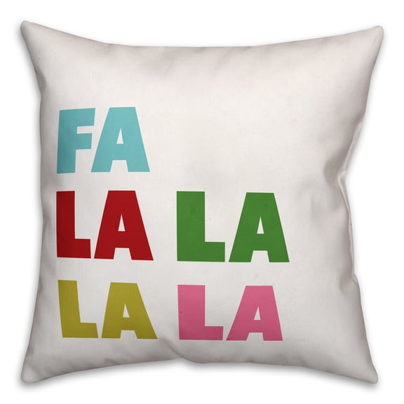 Creative Products Fa La La La La 18x18 Spun Poly Pillow