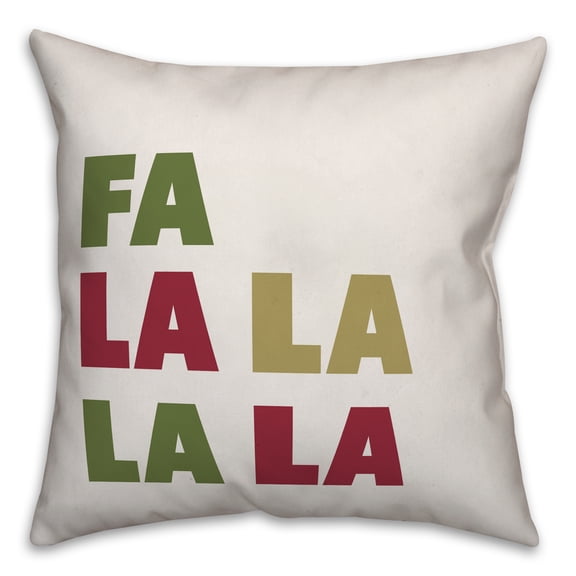 Creative Products Fa La La La La 18x18 Spun Poly Pillow