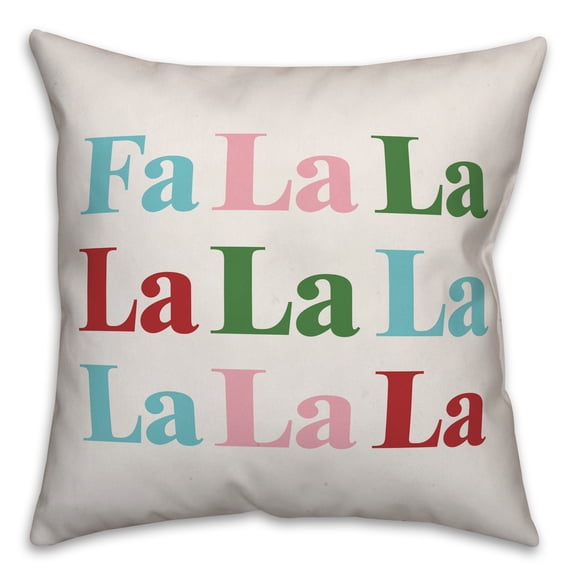 Creative Products Fa la la colorful 16x16 Spun Poly Pillow
