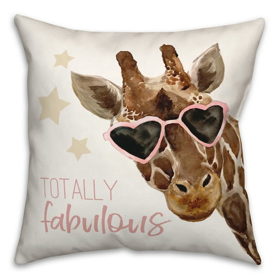 Creative Products Fabulous Giraffe 18x18 Spun Poly Pillow