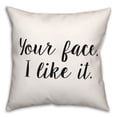 thumbnail image 1 of Creative Products Face 18x18 Spun Poly Pillow, 1 of 2