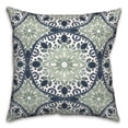 thumbnail image 1 of Creative Products Faded Blue Green Medallions 18x18 Indoor / Outdoor Pillow, 1 of 9