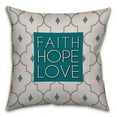 thumbnail image 1 of Creative Products Faith Hope And Love Spun Polyester Throw Pillow - 18x18, 1 of 1