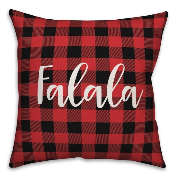 Creative Products Falala in Buffalo Check Plaid 18x18 Spun Poly Pillow