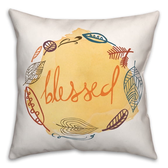 Creative Products Fall Blessed 20 x 20 Spun Poly Pillow