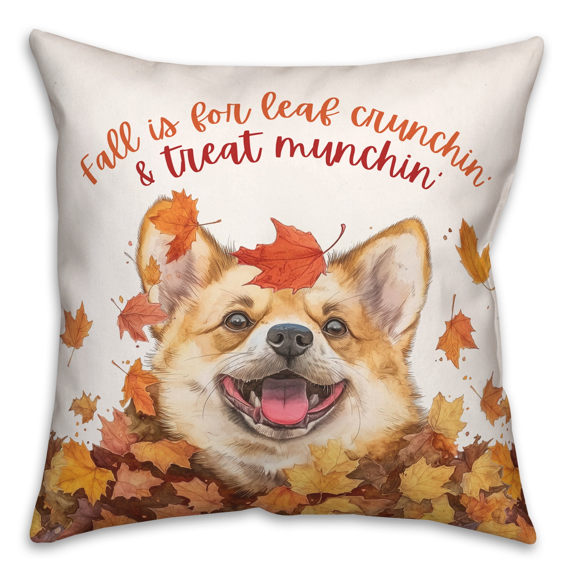 Creative Products Fall Corgi 18 x 18 Indoor / Outdoor Pillow