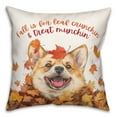 thumbnail image 1 of Creative Products Fall Corgi 18 x 18 Indoor / Outdoor Pillow, 1 of 9