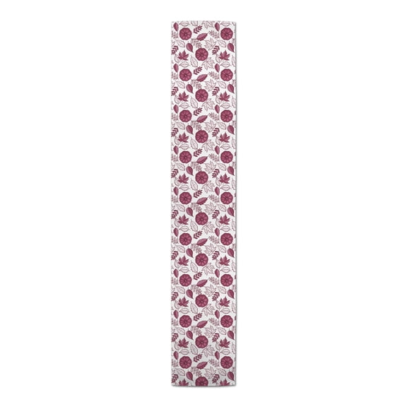 Creative Products Fall Foliage Burgundy 16x90 Poly Twill Table Runner