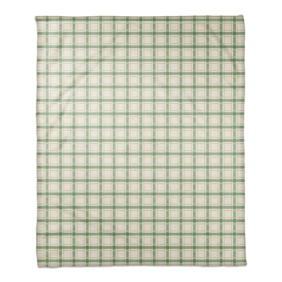 Creative Products Fall Sage Plaid 50x60 Coral Fleece Blanket
