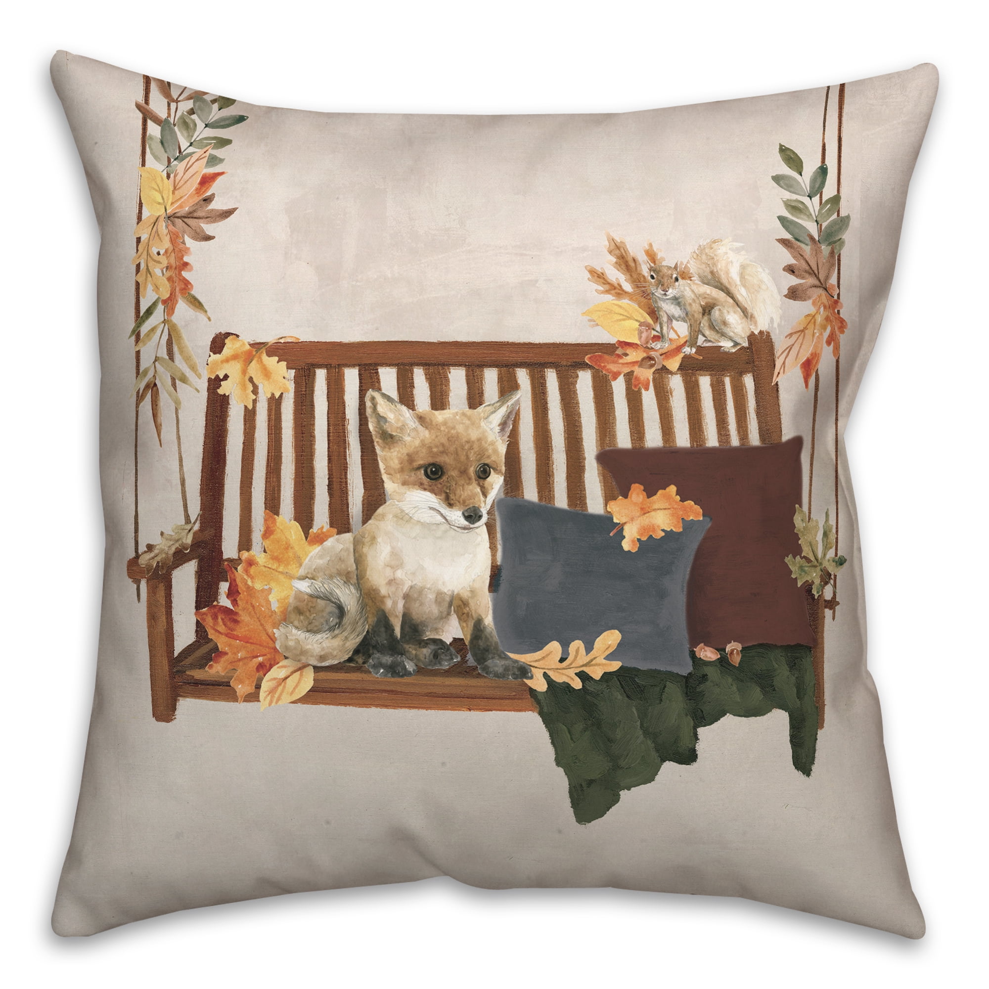 Creative Products Fall Swing Fox 18 x 18 Indoor / Outdoor Pillow