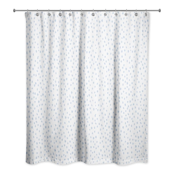 Creative Products Falling Raindrops Blue 71x74 Shower Curtain
