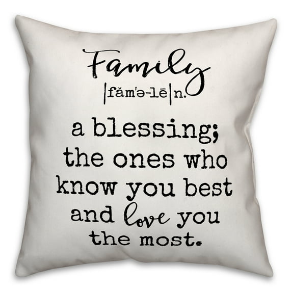 Creative Products Family Definition 20x20 Spun Poly Pillow