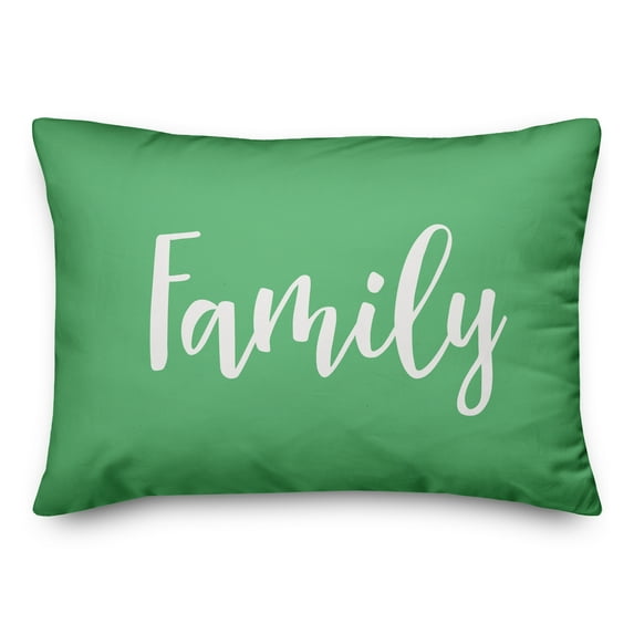 Creative Products Family in Light Green 14x20 Spun Poly Pillow